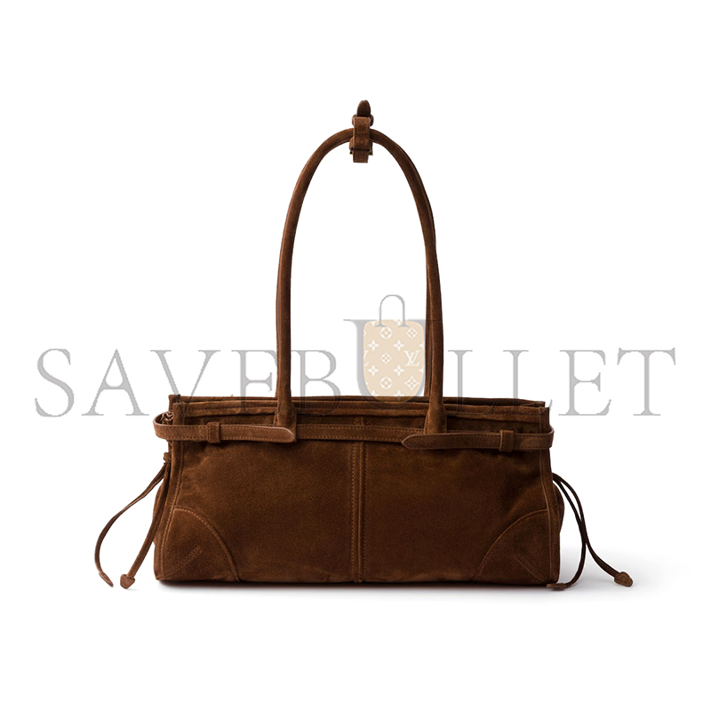 PRADA BONNIE MEDIUM SUEDE HANDBAG 1BA426 (32*15.5*12cm) PRADA BONNIE MEDIUM SUEDE HANDBAG 1BA426 (32*15.5*12cm)